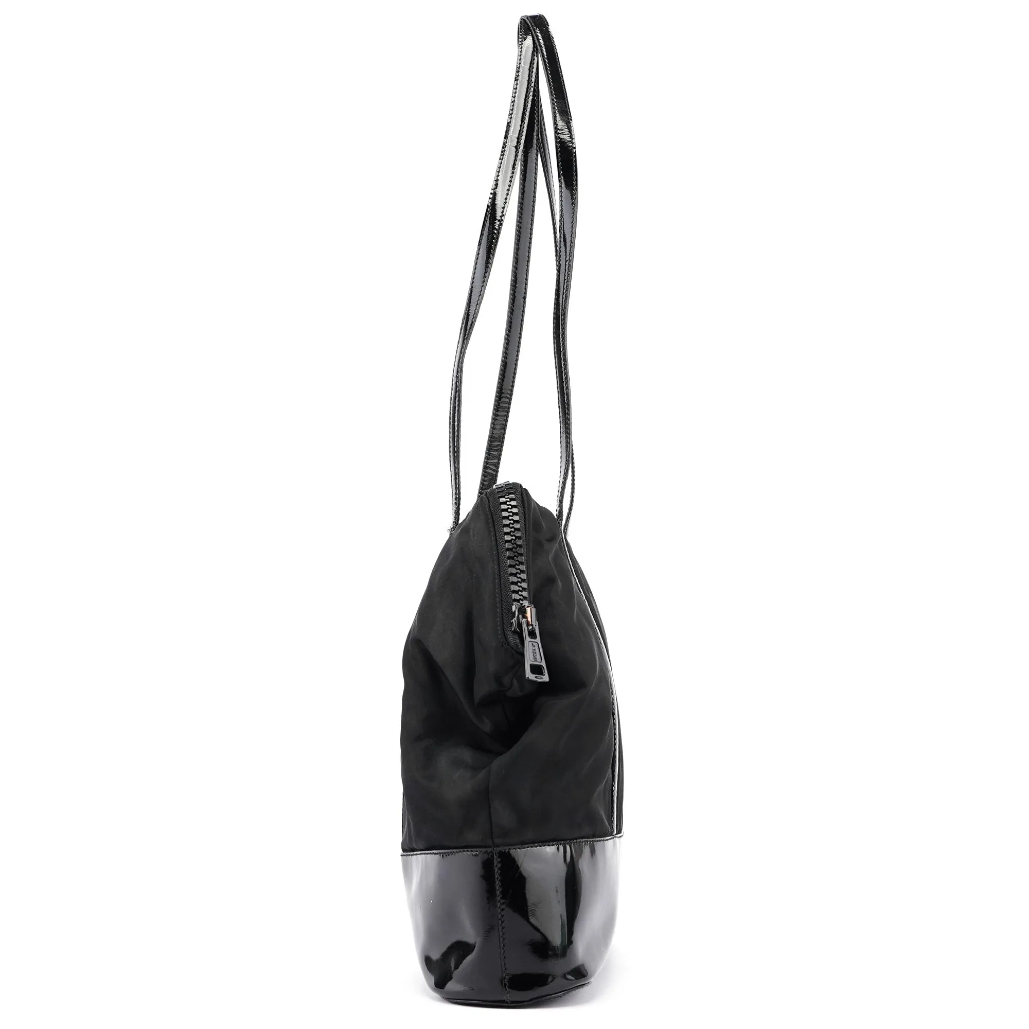 Black Tessuto Spazzolato Tote Bag