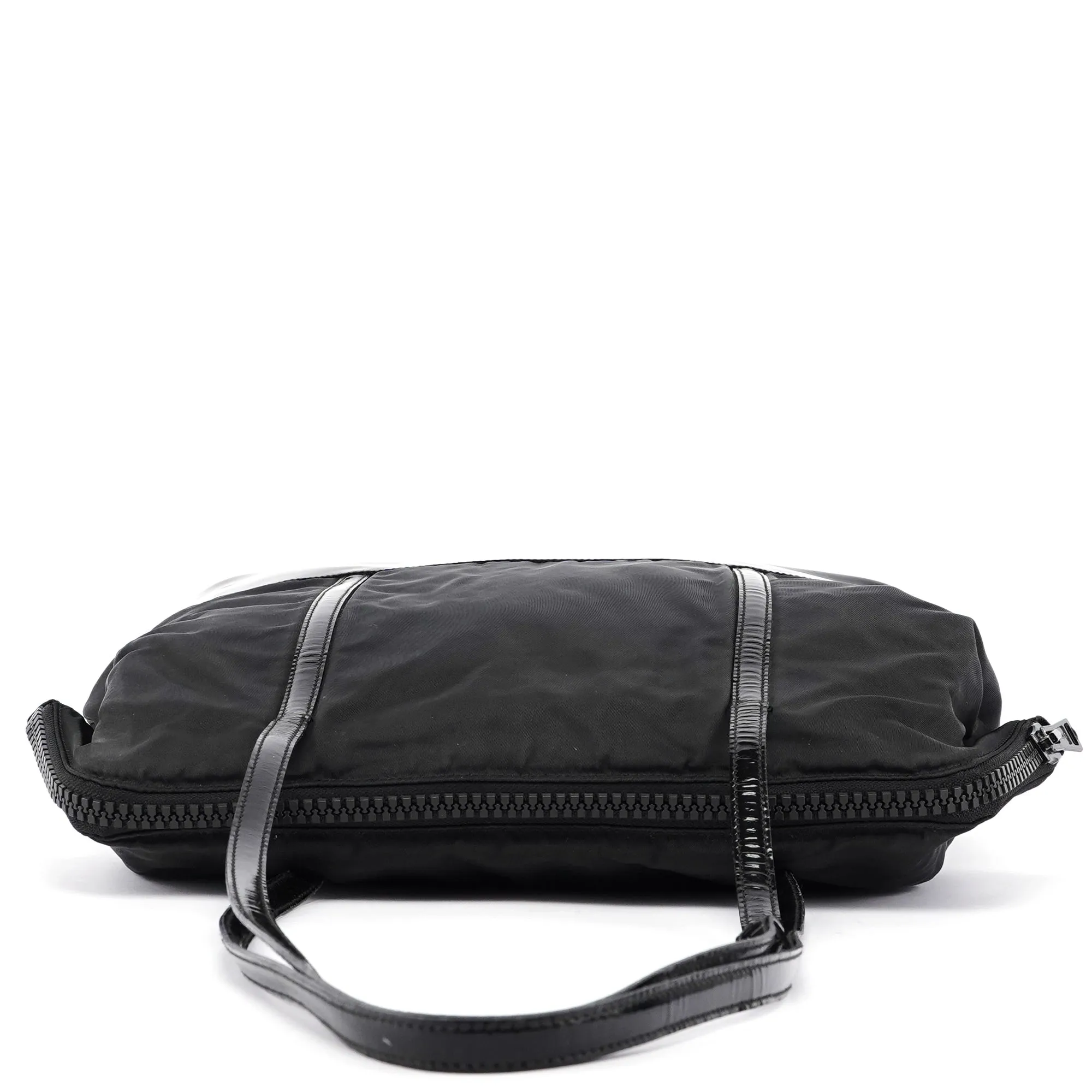Black Tessuto Spazzolato Tote Bag