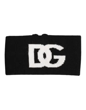 Black White Knitted Headband Hat