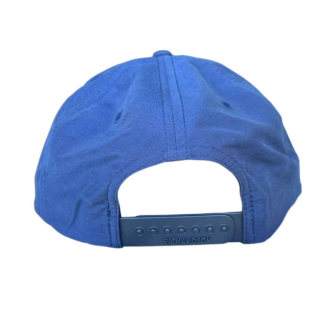 Blue Rope Leather Patch Snap Back Hat