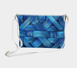 Blue Weave 4 Vegan Leather Crossbody