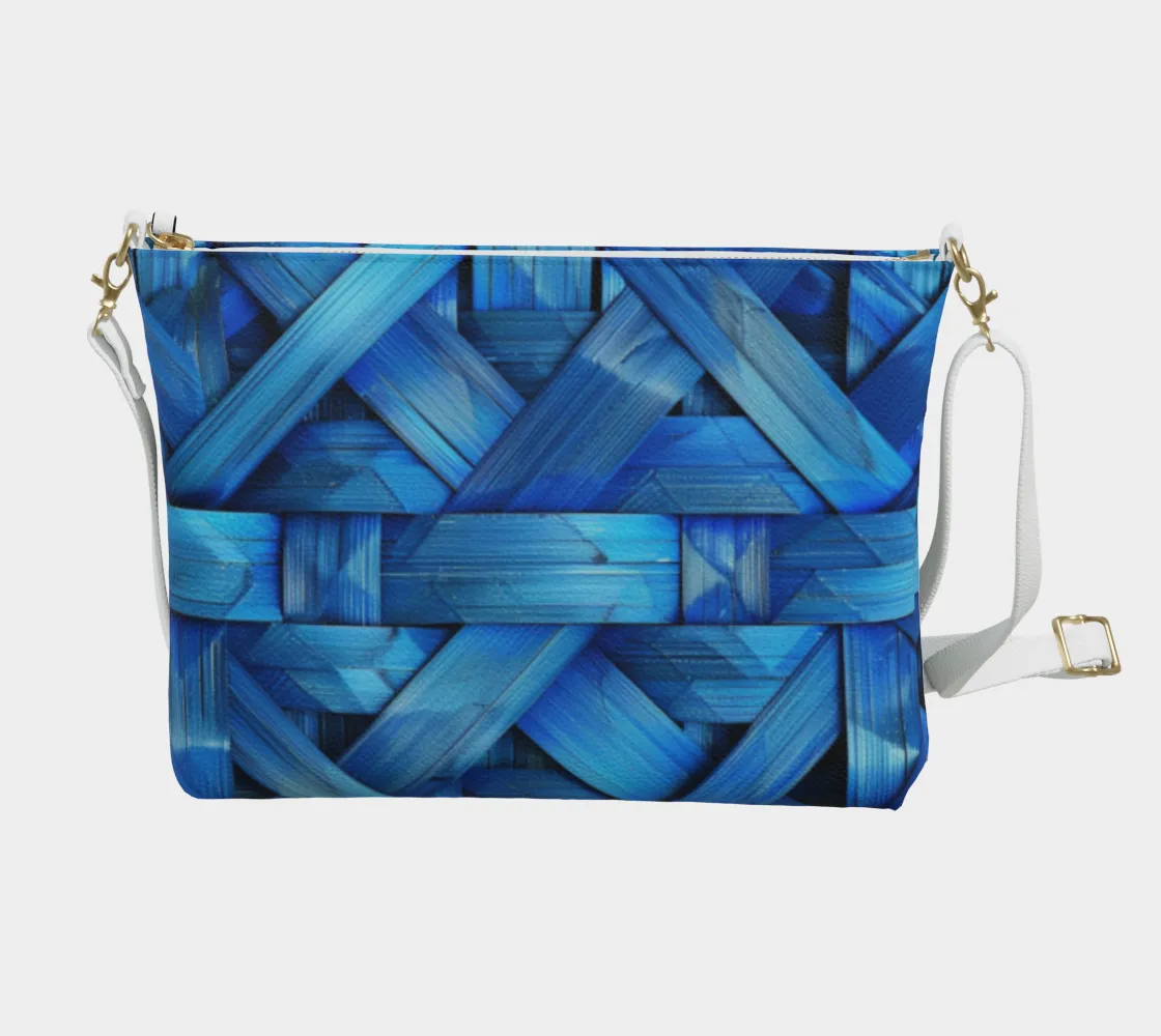 Blue Weave 4 Vegan Leather Crossbody