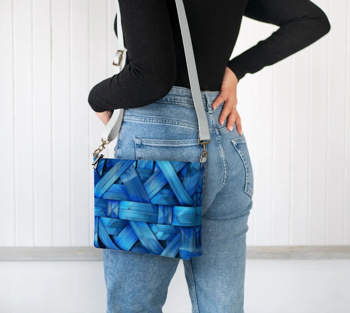 Blue Weave 4 Vegan Leather Crossbody