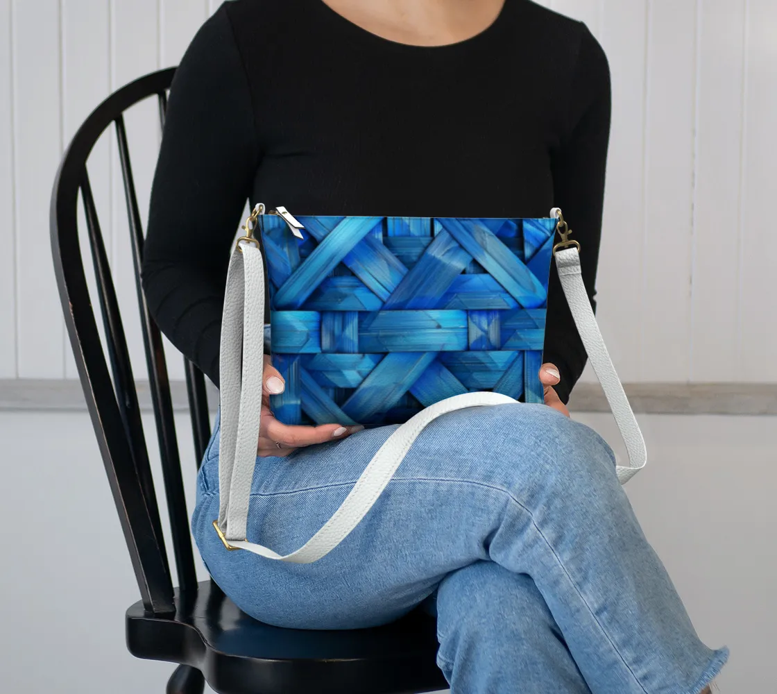 Blue Weave 4 Vegan Leather Crossbody