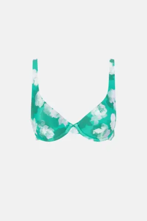 BONITA FLORAL UNDERWIRE TOP - GREEN