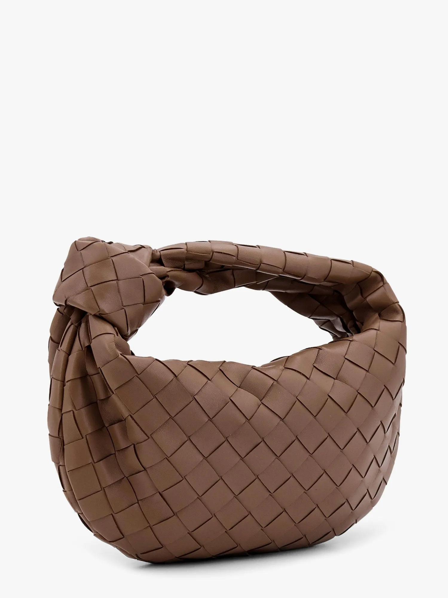 Bottega Veneta Mini Jodie Leather Handbag With Intrecciato Motif