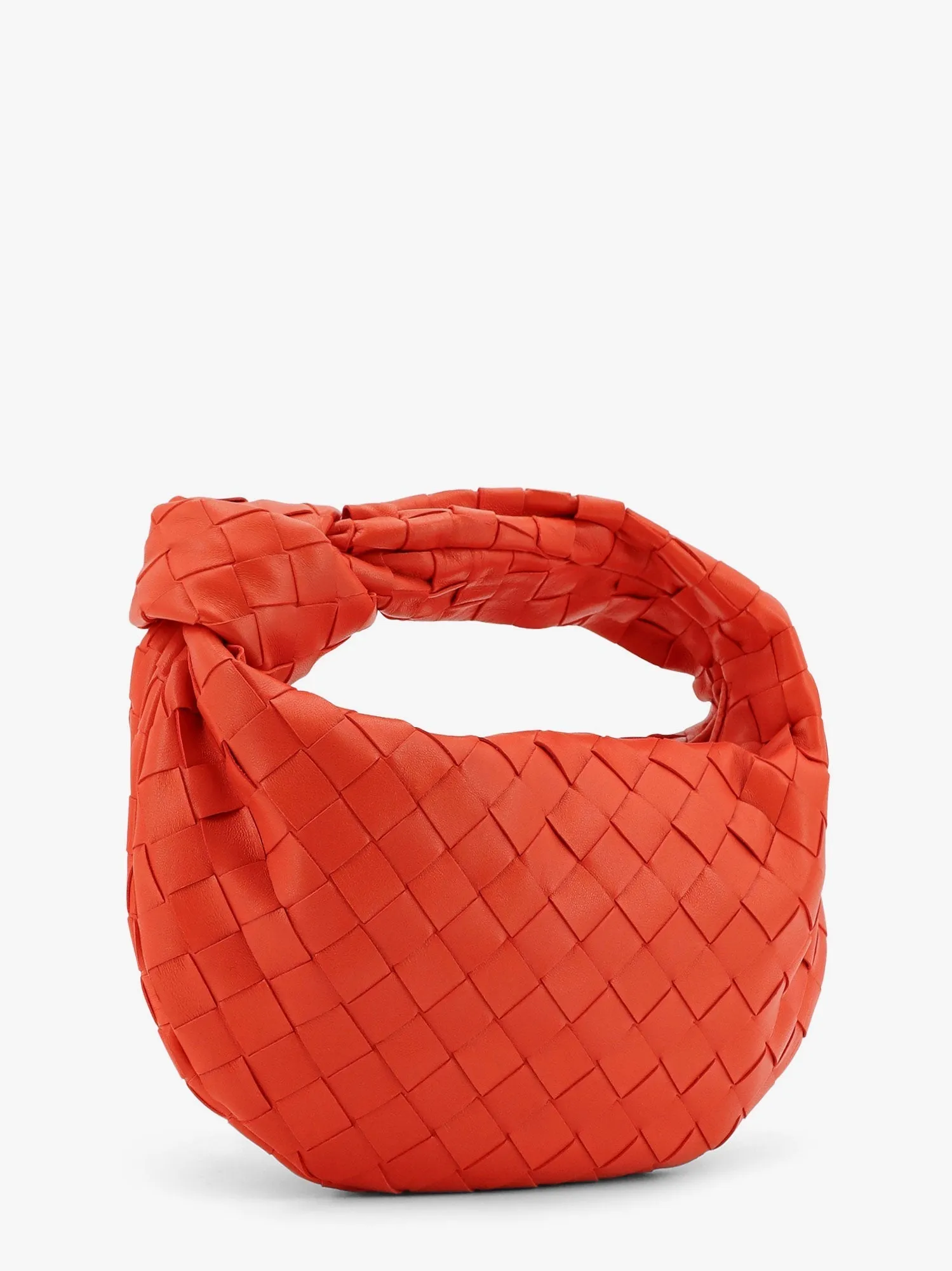 Bottega Veneta Mini Jodie Leather Handbag With Intrecciato Motif