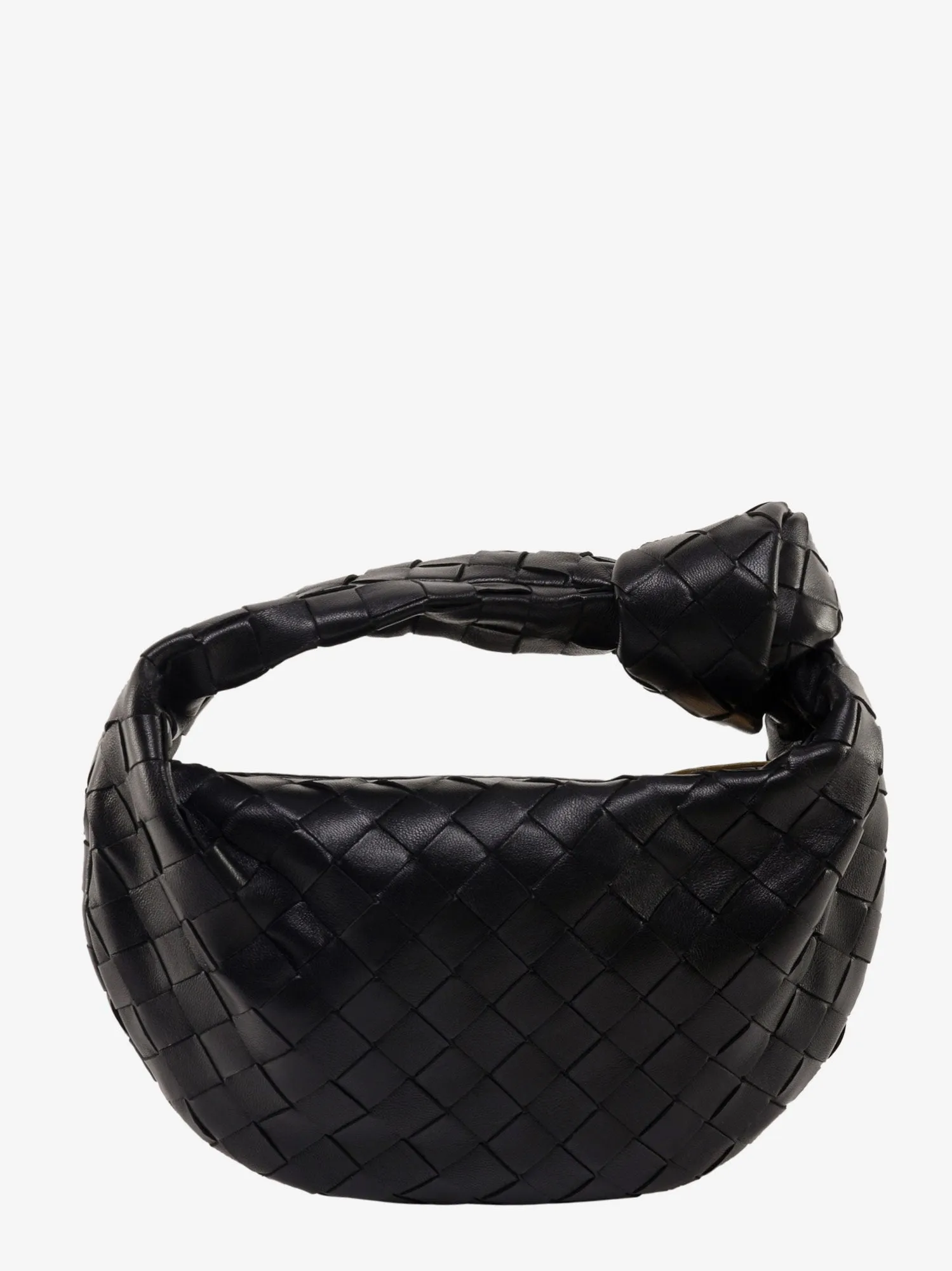 Bottega Veneta Mini Jodie Leather Handbag With Intrecciato Motif