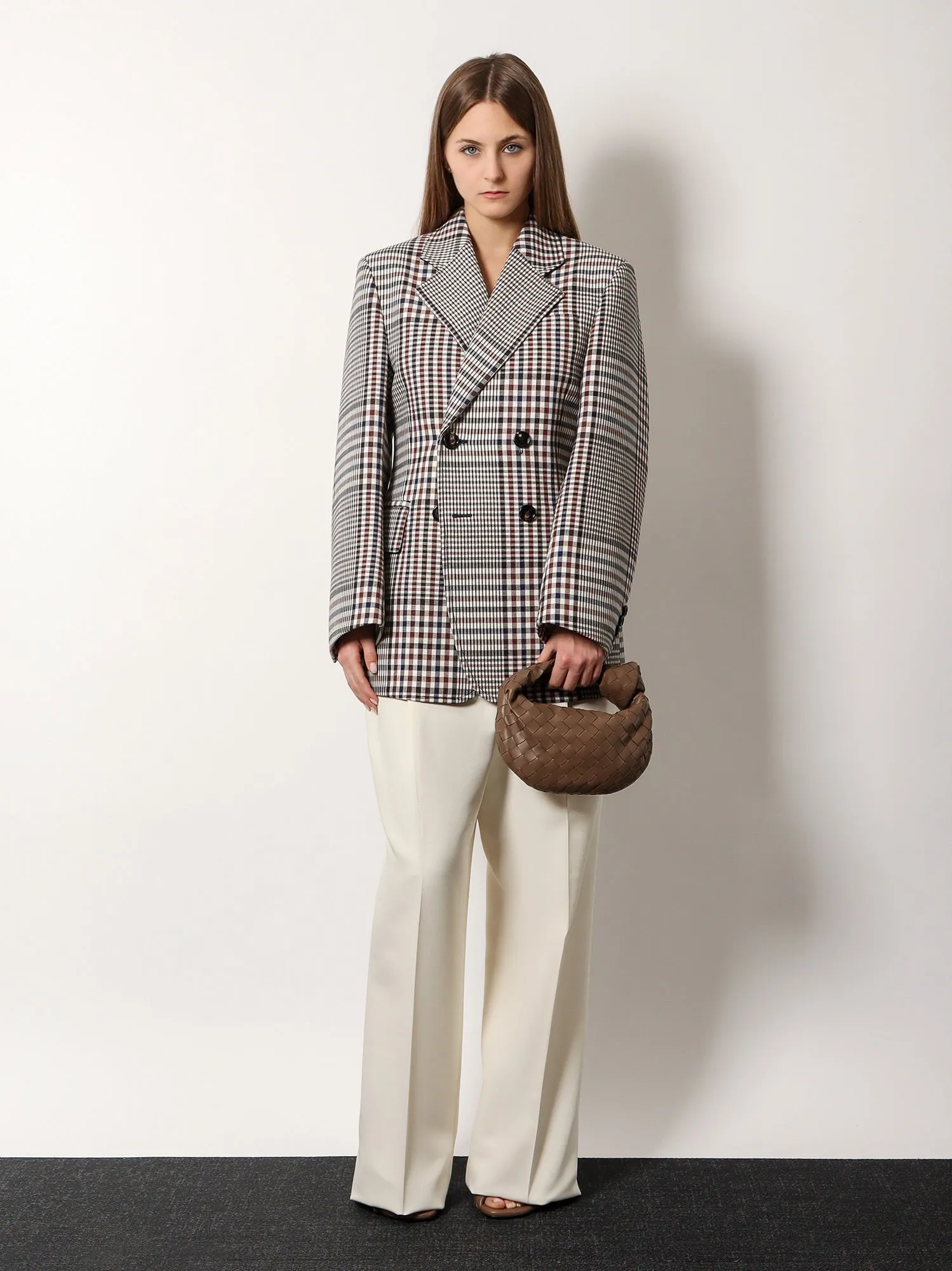 Bottega Veneta Mini Jodie Leather Handbag With Intrecciato Motif