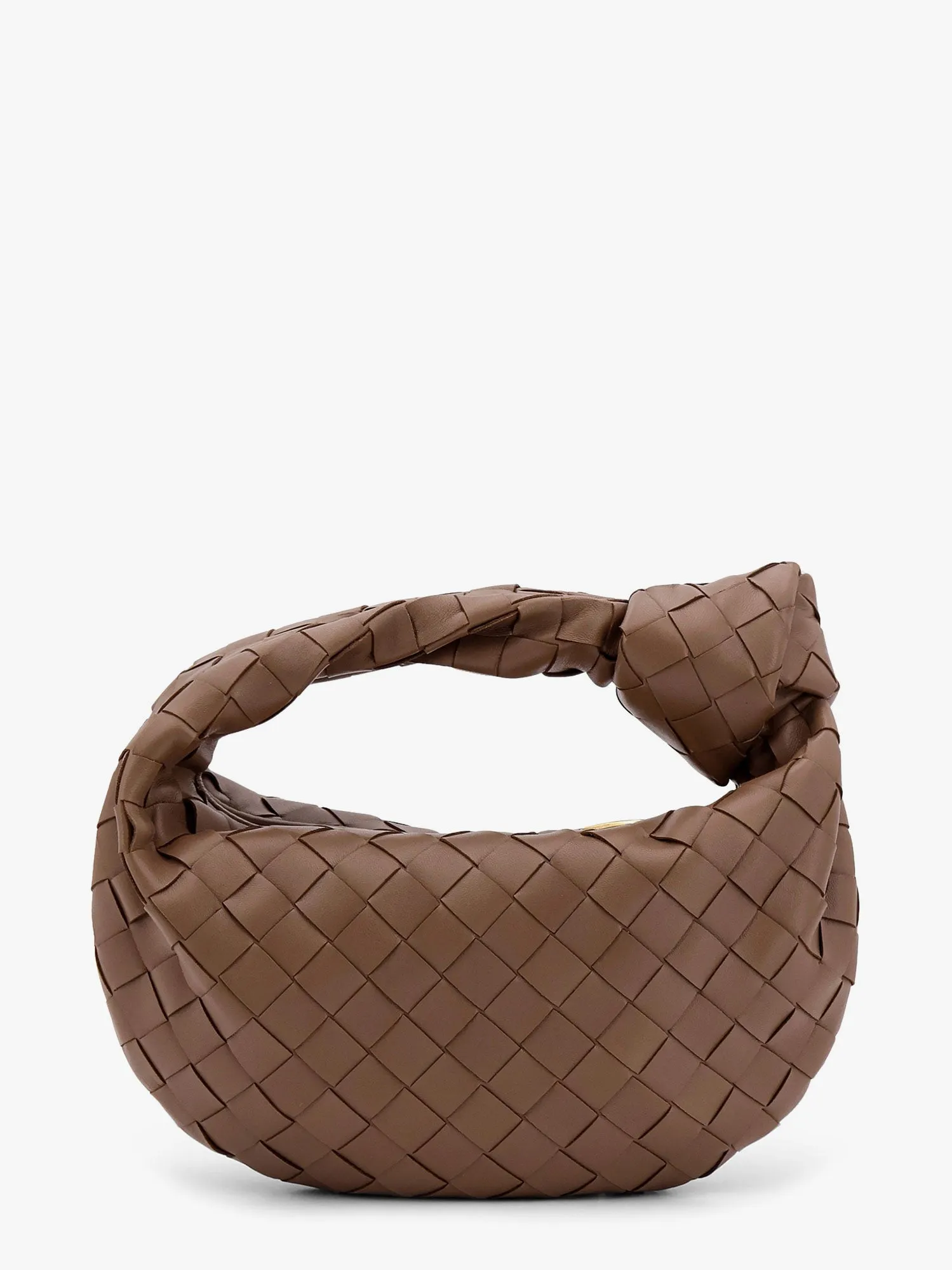 Bottega Veneta Mini Jodie Leather Handbag With Intrecciato Motif