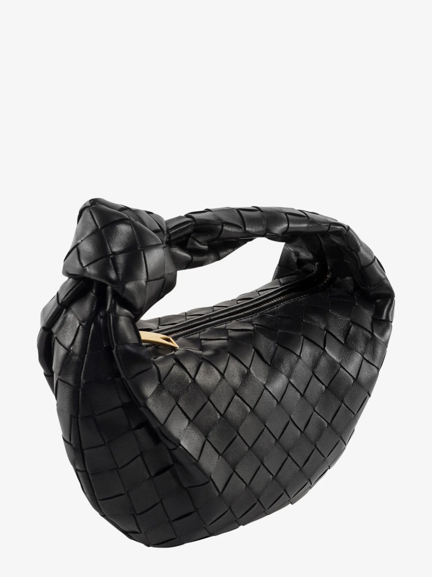 Bottega Veneta Mini Jodie Leather Handbag With Intrecciato Motif