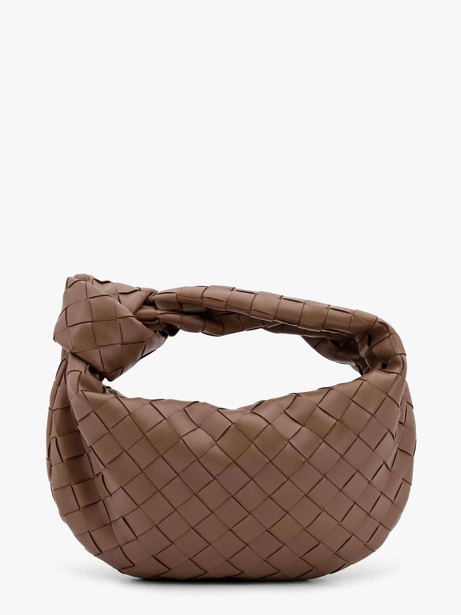 Bottega Veneta Mini Jodie Leather Handbag With Intrecciato Motif