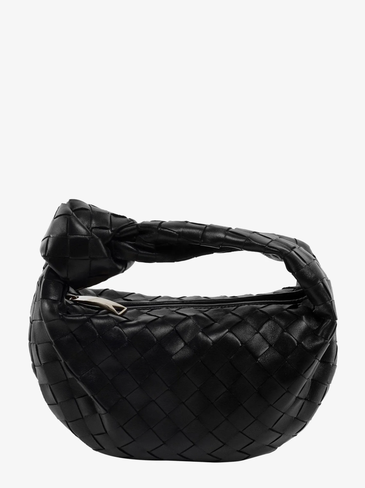 Bottega Veneta Mini Jodie Leather Handbag With Intrecciato Motif