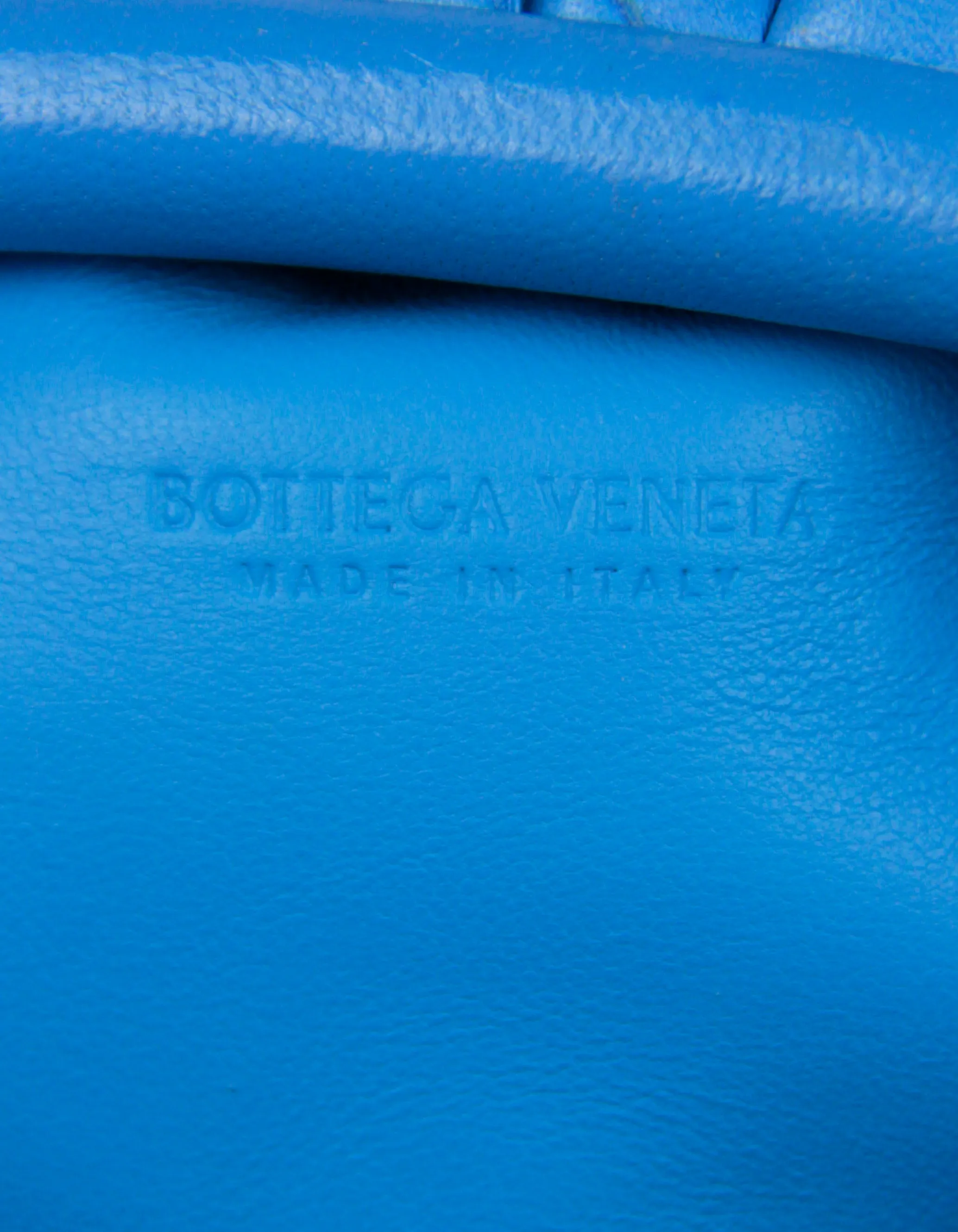 Bottega Veneta Swimming Pool Blue Intrecciato Leather The Mini Pouch Crossbody Bag