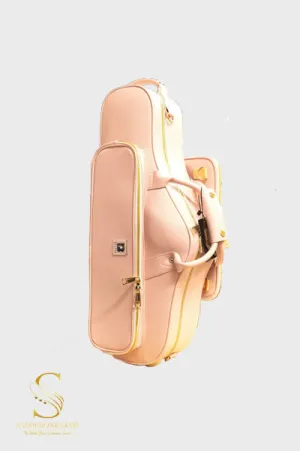 BROPRO Wooden Curved Alto saxophone case  LavenderBlush - Royal Style - W700CTLLB