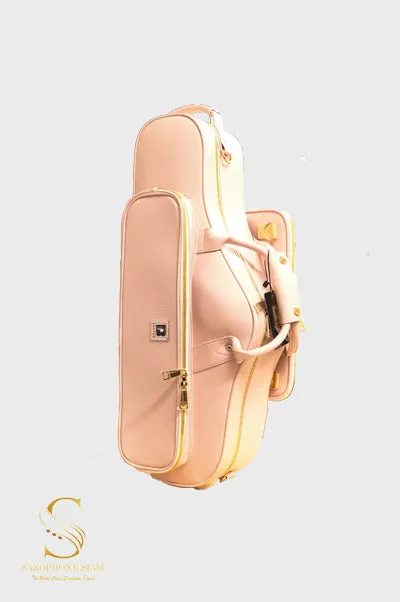 BROPRO Wooden Curved Alto saxophone case  LavenderBlush - Royal Style - W700CTLLB