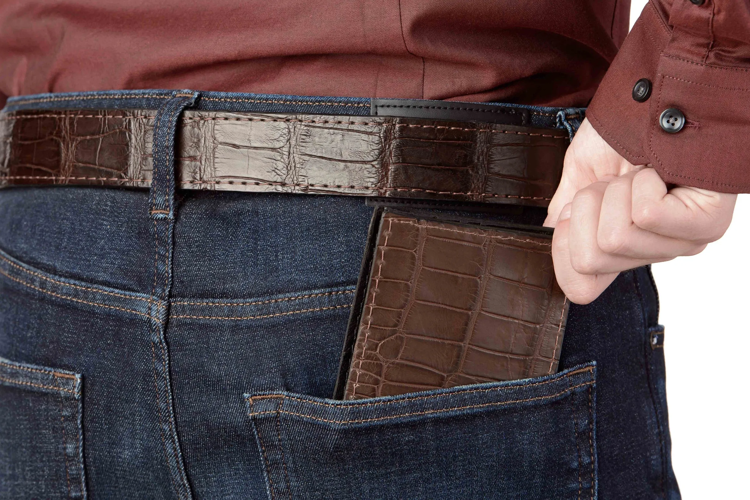 Brown Alligator Bifold Wallet