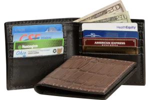 Brown Alligator Bifold Wallet