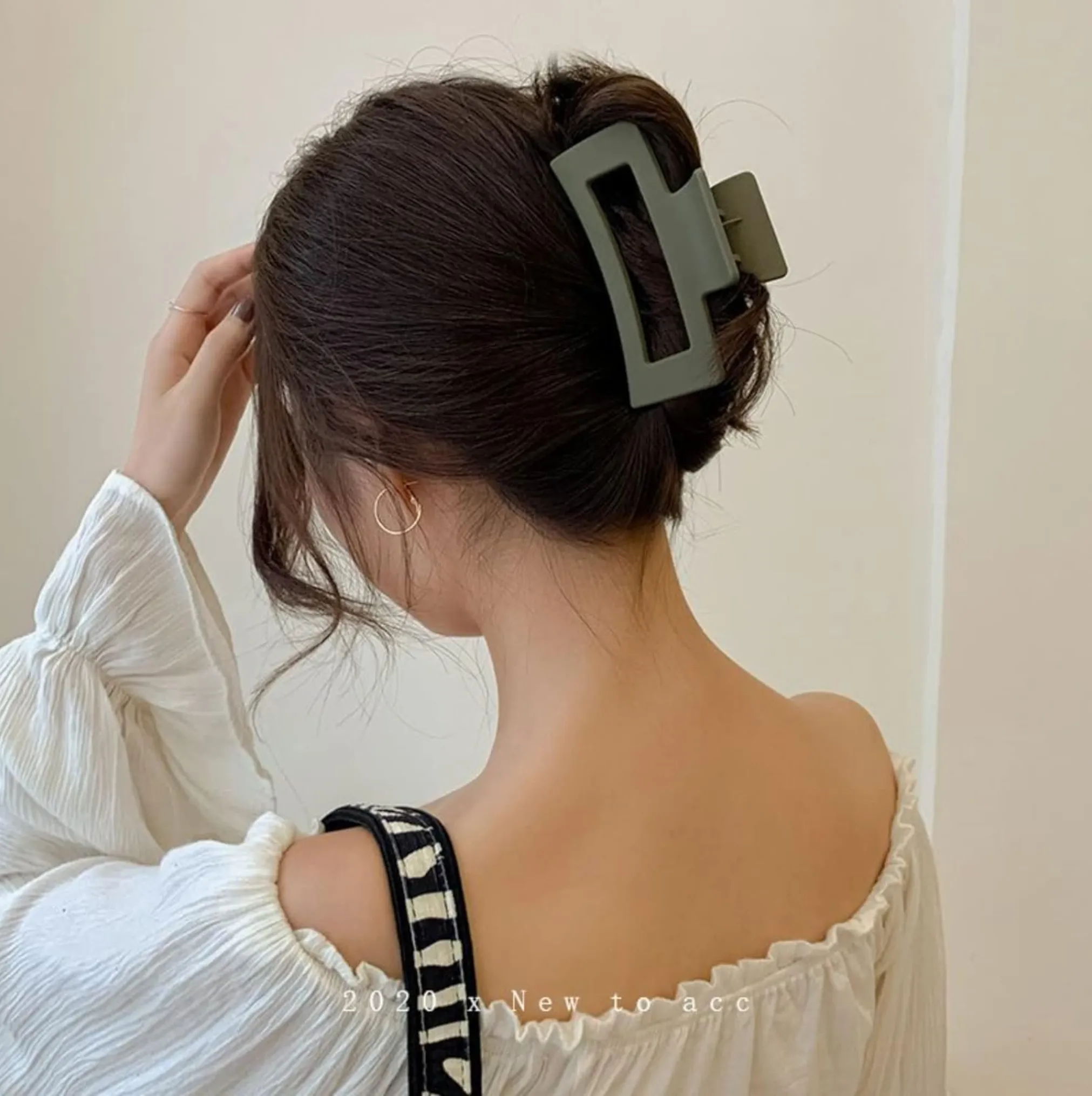 Brown Box Hair Claw Clip