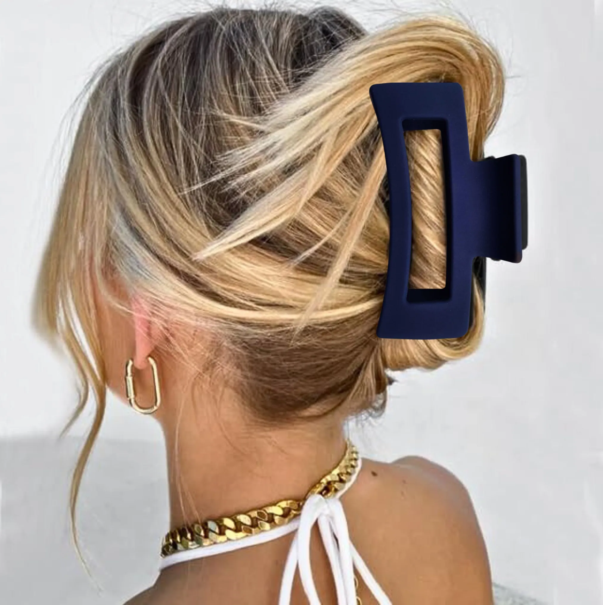 Brown Box Hair Claw Clip