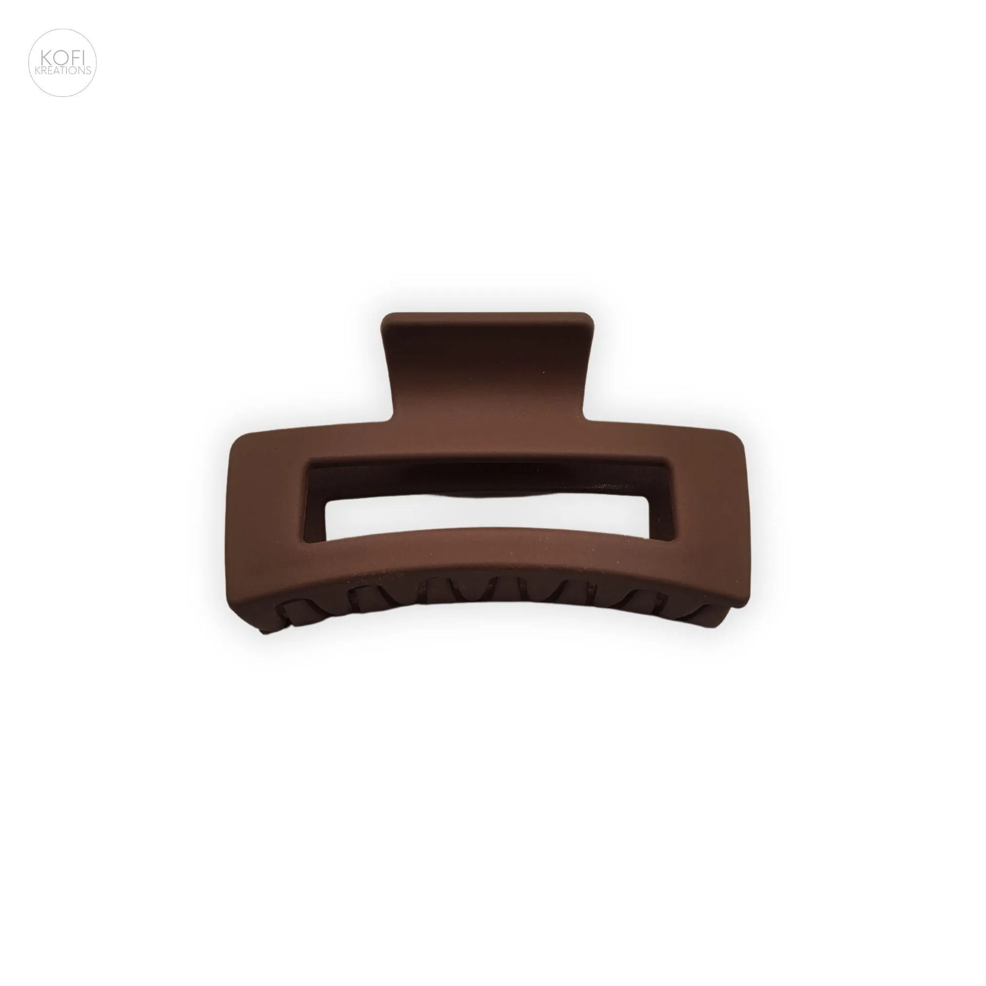 Brown Box Hair Claw Clip