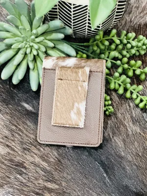 Brown Cowhide Bi-Fold / Money Clip