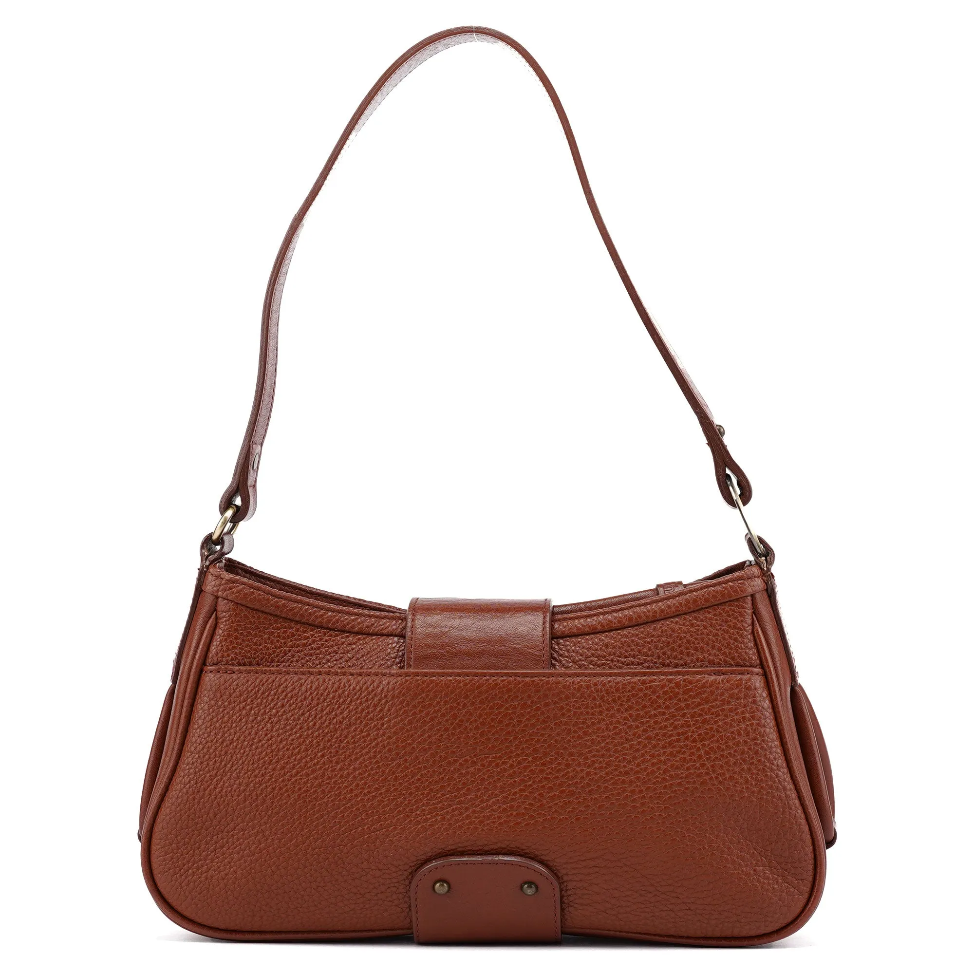 Brown Leather Hobo Shoulder Bag