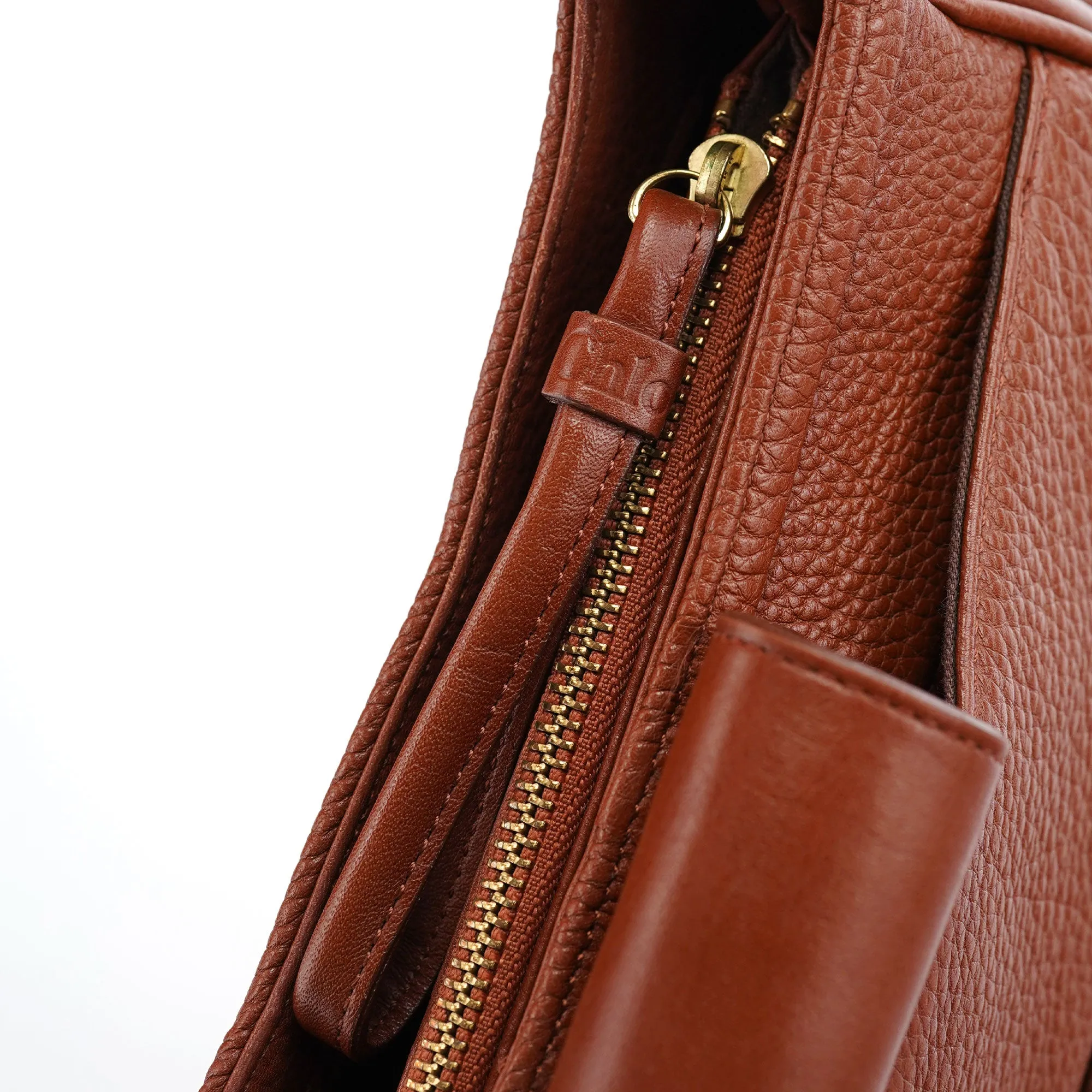 Brown Leather Hobo Shoulder Bag