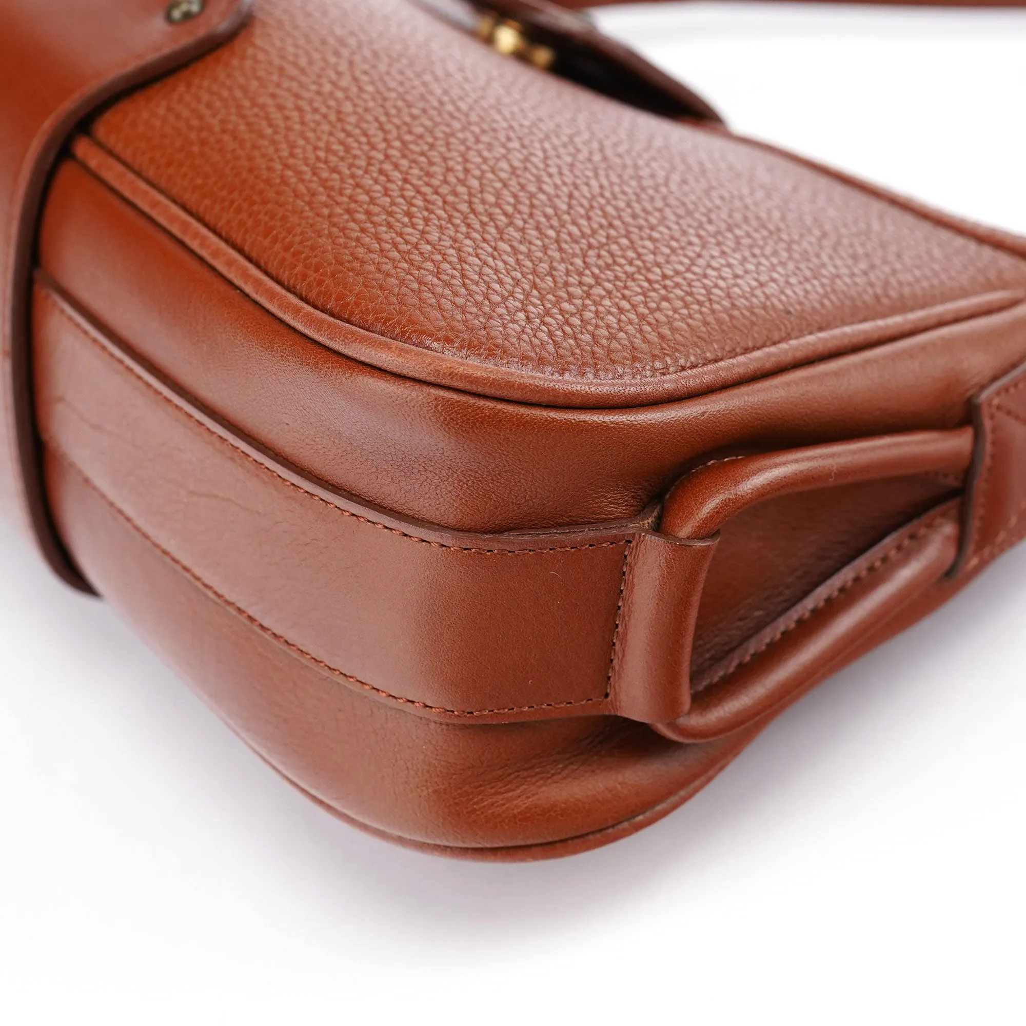 Brown Leather Hobo Shoulder Bag