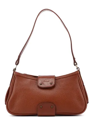 Brown Leather Hobo Shoulder Bag