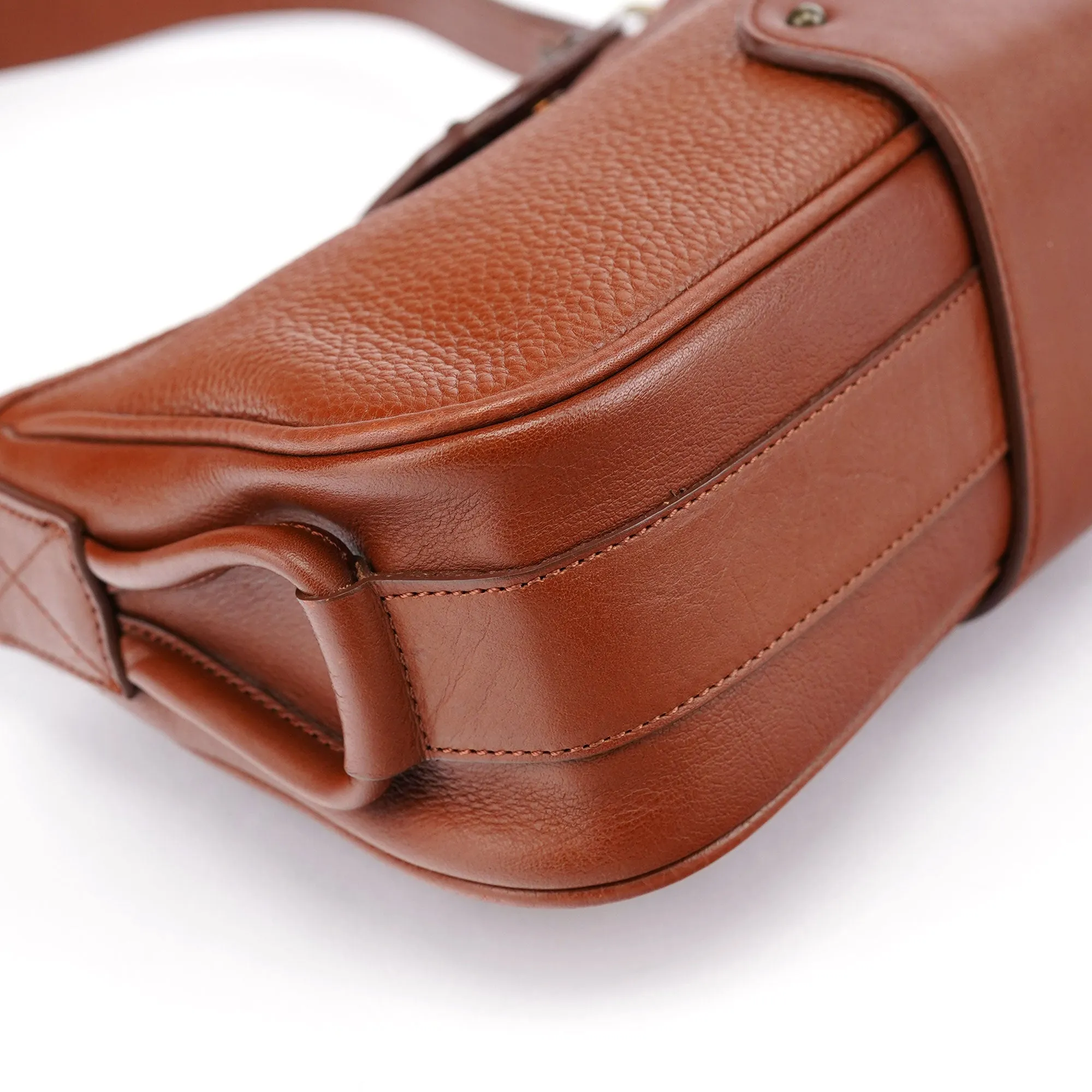 Brown Leather Hobo Shoulder Bag