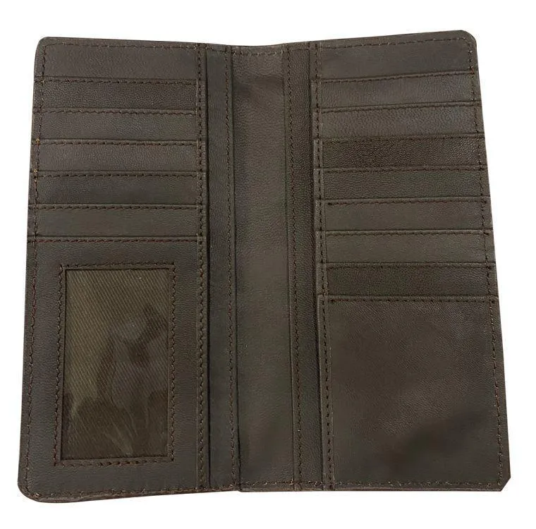 Brown Leather Rodeo Style Bi-fold Wallet