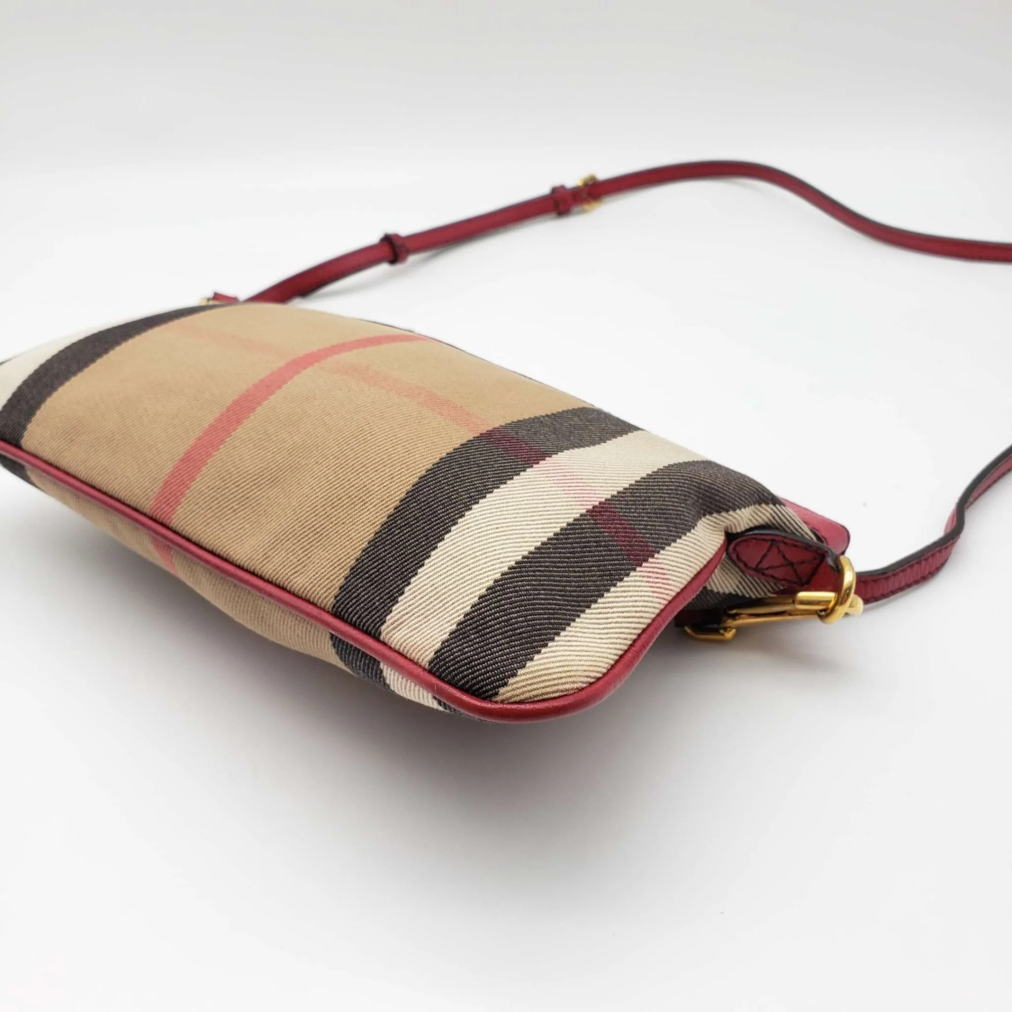 Burberry House Check Derby Peyton Crossbody Clutch Bag