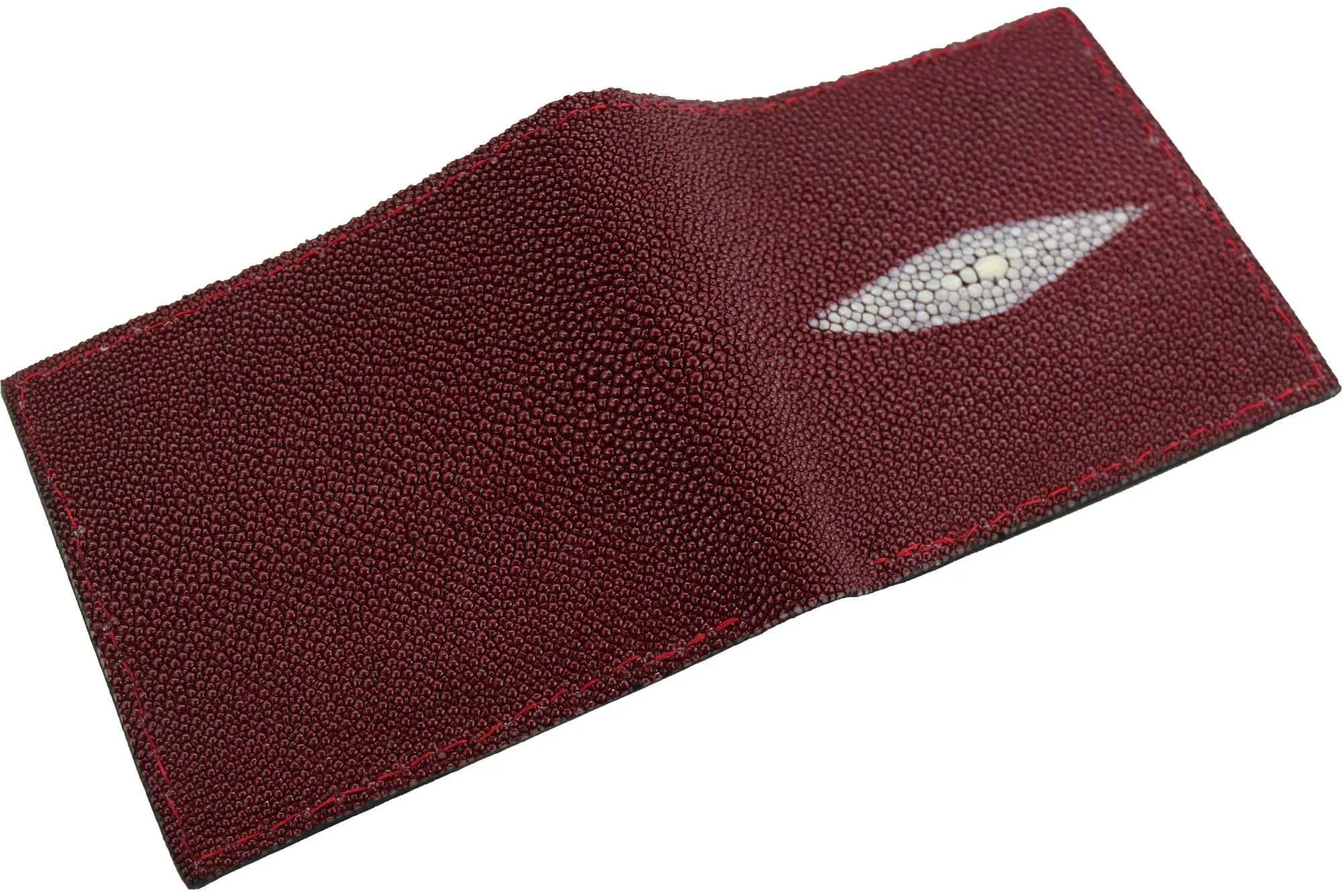Burgundy Stingray Bifold Wallet