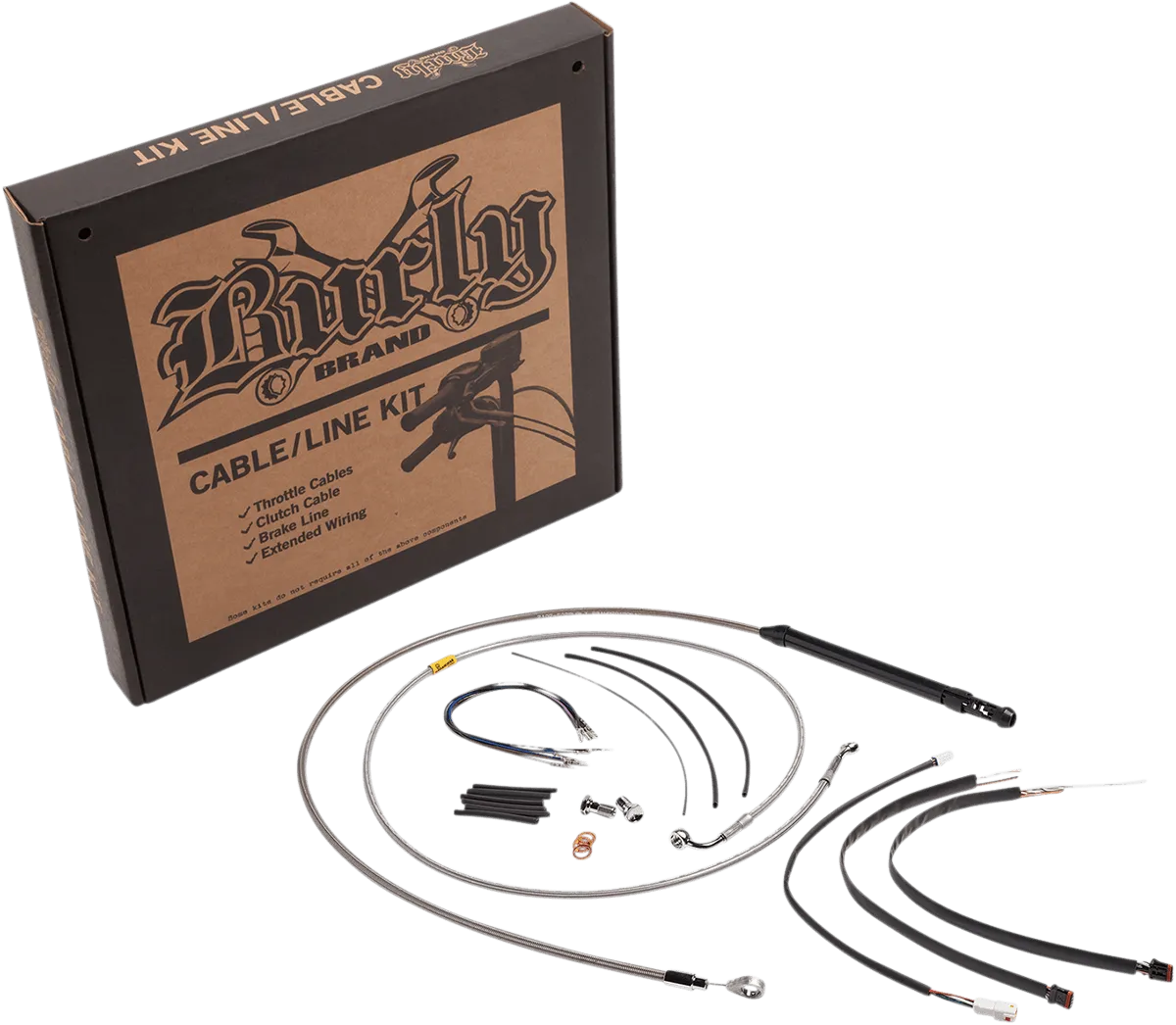 Burly Brand B30-1245 Handlebar Cable/Line Install Kits - Stainless Steel