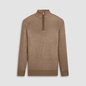 Cable Knit Quarter Zip Sweater