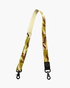 CANVAS STRAP IN GREEN CAMO PRINT
