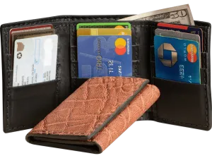 Caramel Brown Elephant Trifold Wallet
