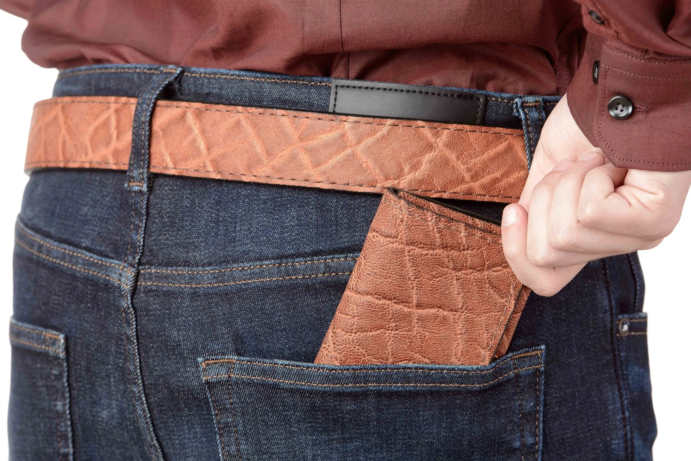 Caramel Brown Elephant Trifold Wallet