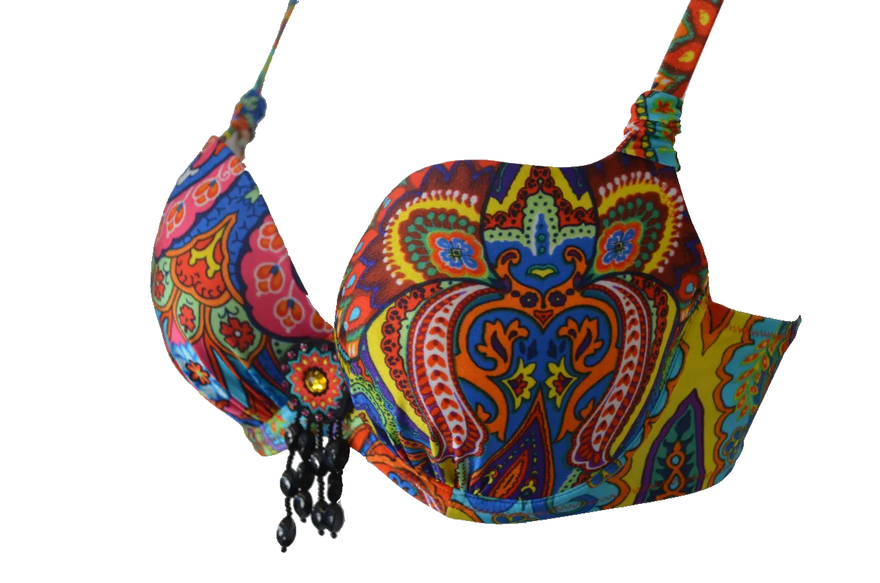 Carnaval print deep cup Bikini Bra