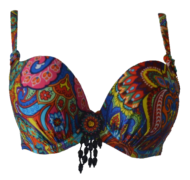 Carnaval print deep cup Bikini Bra