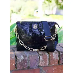 Caroline Hill Ariana Crossbody Black Patent Purse