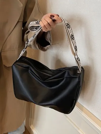 Carry The Day PU Leather Adjustable Strap Crossbody Bag (4 Colors)