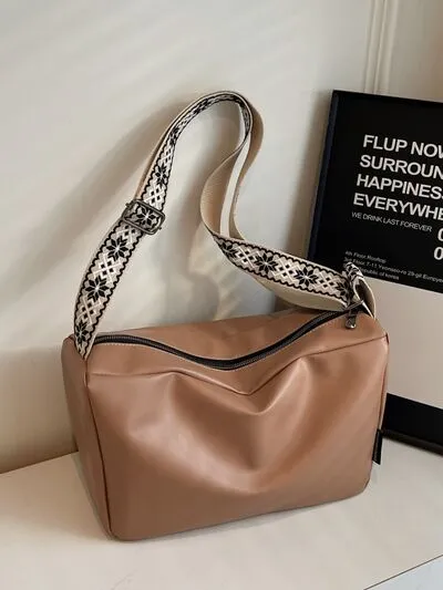 Carry The Day PU Leather Adjustable Strap Crossbody Bag (4 Colors)