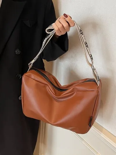 Carry The Day PU Leather Adjustable Strap Crossbody Bag (4 Colors)