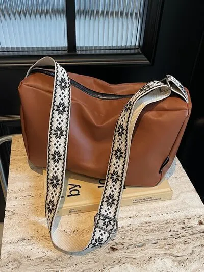 Carry The Day PU Leather Adjustable Strap Crossbody Bag (4 Colors)