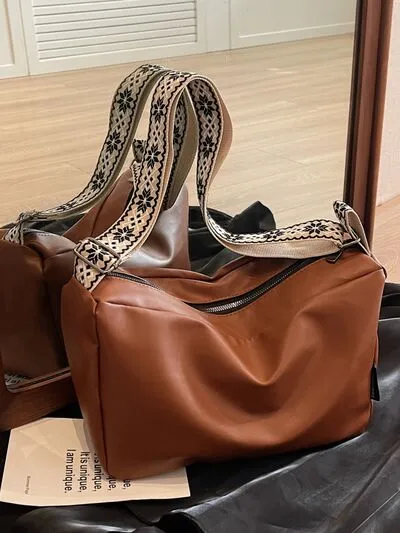 Carry The Day PU Leather Adjustable Strap Crossbody Bag (4 Colors)