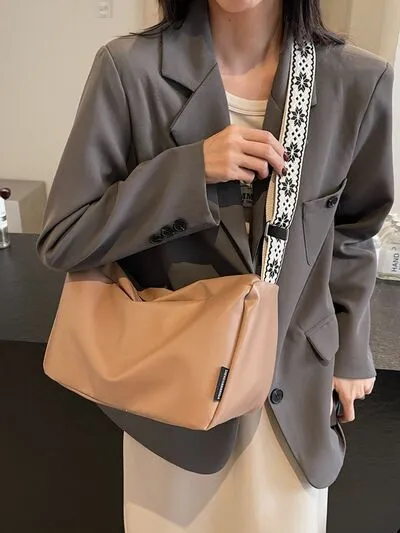 Carry The Day PU Leather Adjustable Strap Crossbody Bag (4 Colors)