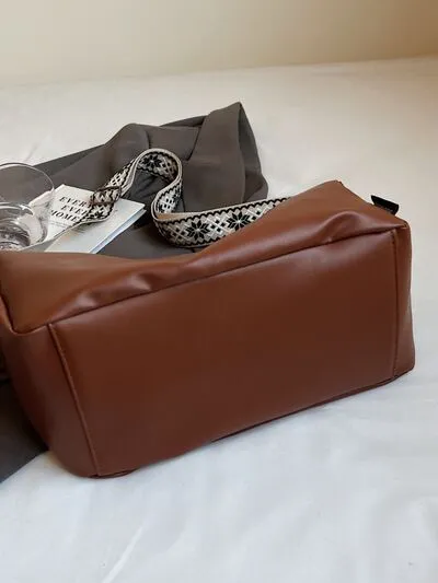 Carry The Day PU Leather Adjustable Strap Crossbody Bag (4 Colors)