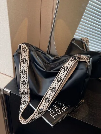 Carry The Day PU Leather Adjustable Strap Crossbody Bag (4 Colors)